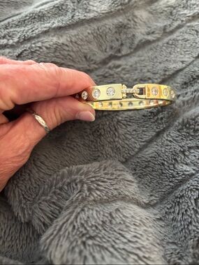 Melinda Maria Gold Bracelet with Clear Crystal Accents